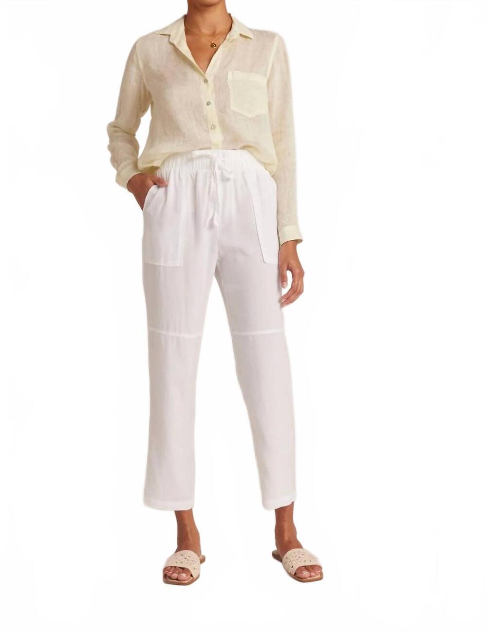 NEW BELLA DAHL utility tie waist trouser in white